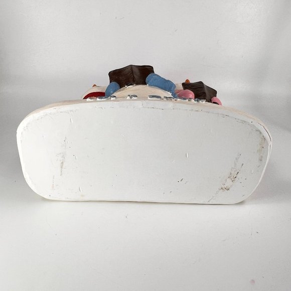 Vintage Snowmen Figurine California Creations Let It Snow Retro Chalkware 90s - Picture 8 of 12